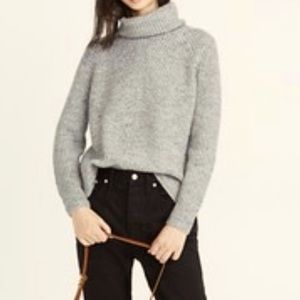 J. Crew Mercantile lambswool rib turtleneck gray S